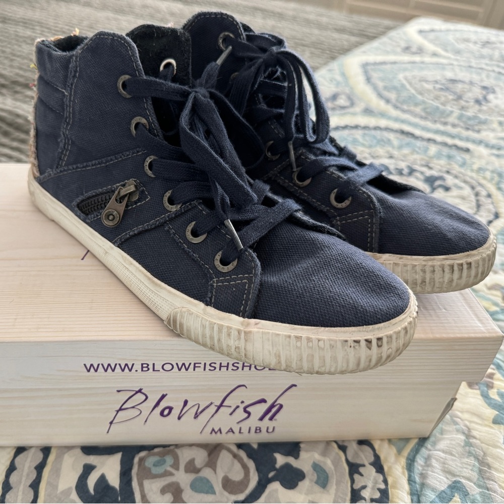 Navy Blowfish HiTop Sneakers